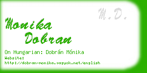 monika dobran business card