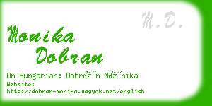 monika dobran business card